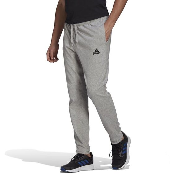 Adidas Essentials Tapered Men's Lounge Joggers  - Heather Grey - Medium - Picture 1 of 11